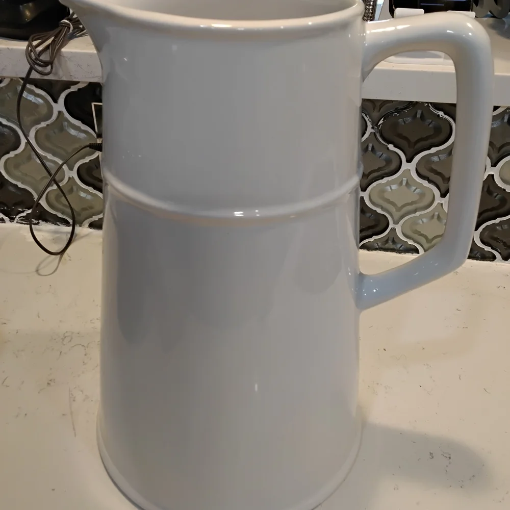 Classic White Pitcher